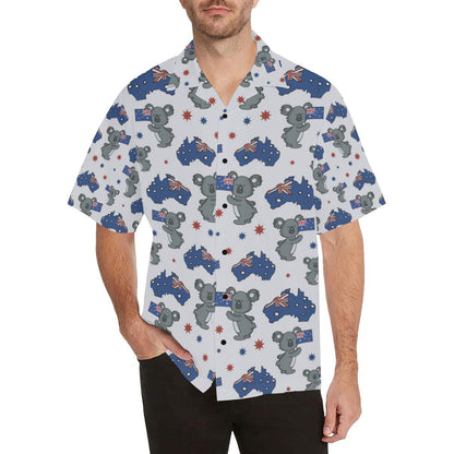 Koala Australia Day Themed Design Men Aloha Hawaiian Shirt
