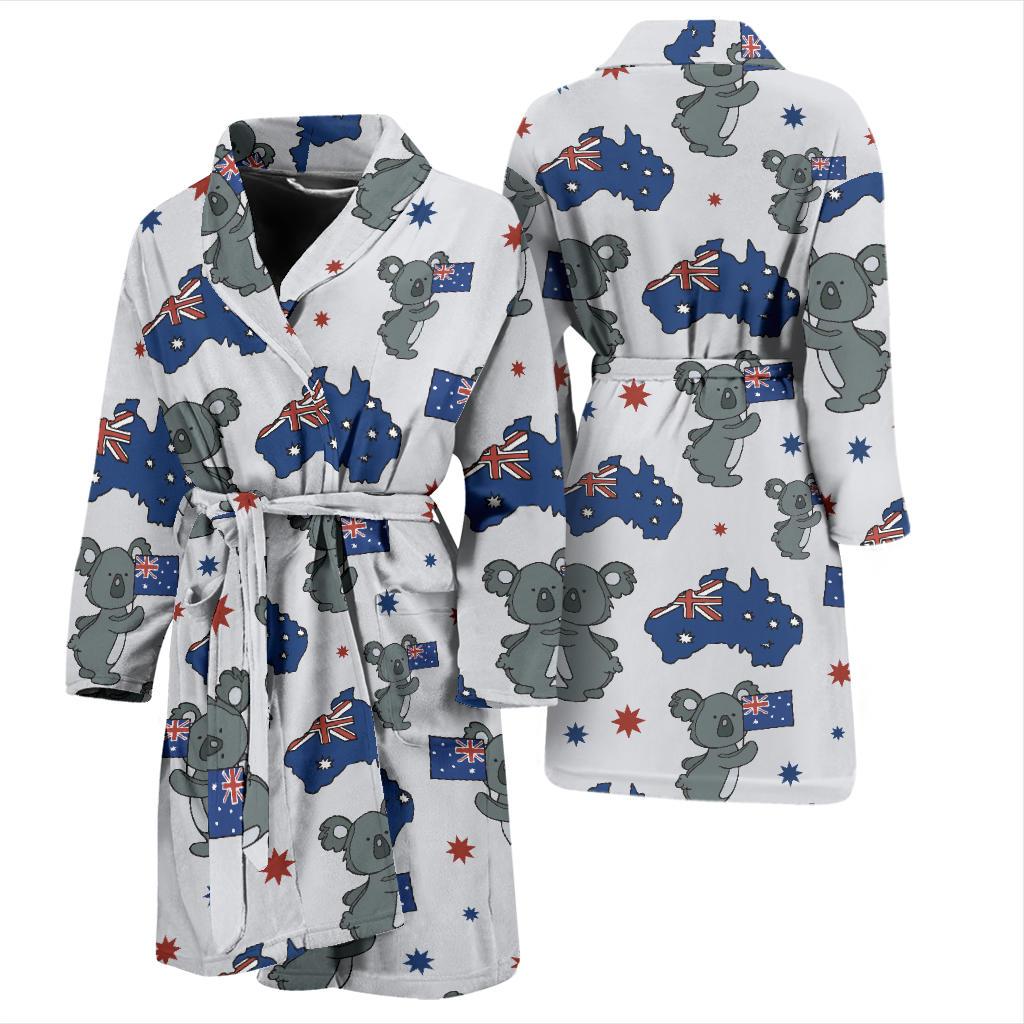 Koala Australia Day Themed Design Men Bath Robe-JTAMIGO.COM