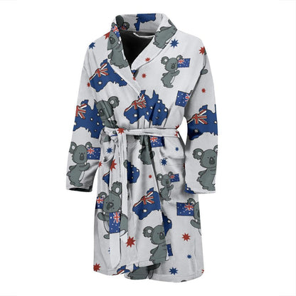 Koala Australia Day Themed Design Men Bath Robe-JTAMIGO.COM