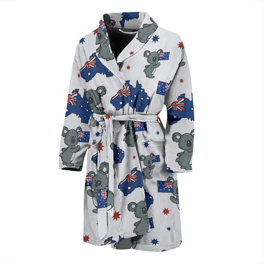 Koala Australia Day Themed Design Men Bath Robe-JTAMIGO.COM