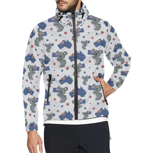 Koala Australia Day Themed Design Men Windbreaker Jacket-JTAMIGO.COM