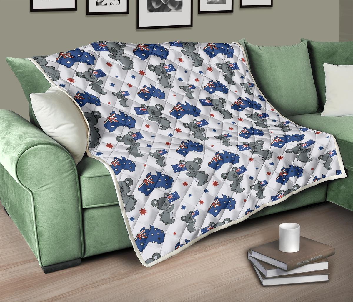 Koala Australia Day Themed Design Premium Quilt-JTAMIGO.COM