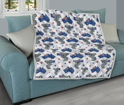 Koala Australia Day Themed Design Premium Quilt-JTAMIGO.COM