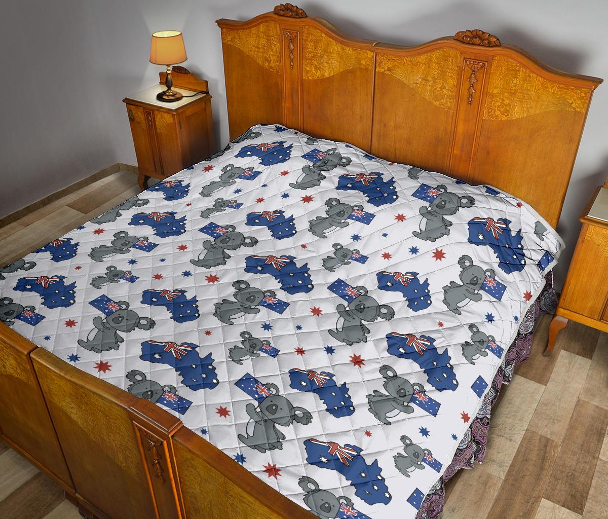 Koala Australia Day Themed Design Premium Quilt-JTAMIGO.COM