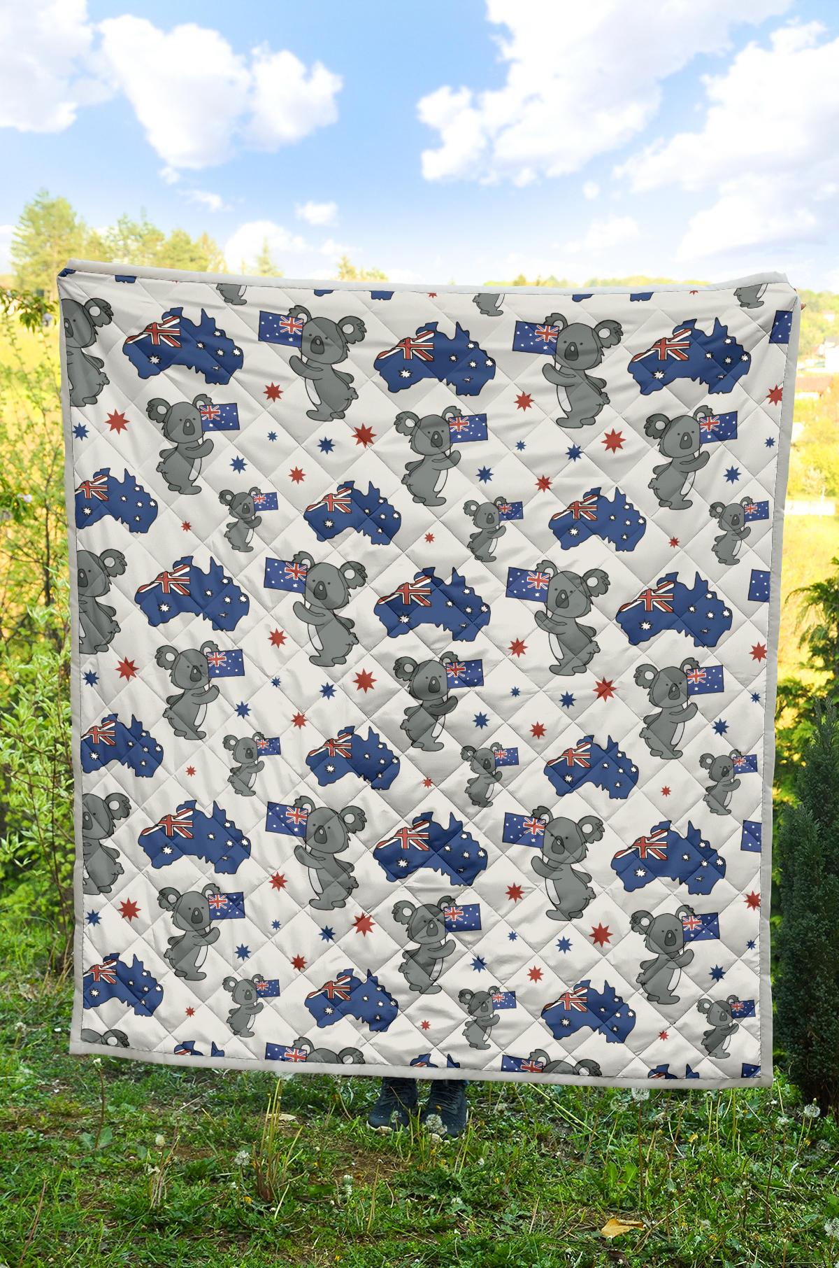 Koala Australia Day Themed Design Premium Quilt-JTAMIGO.COM