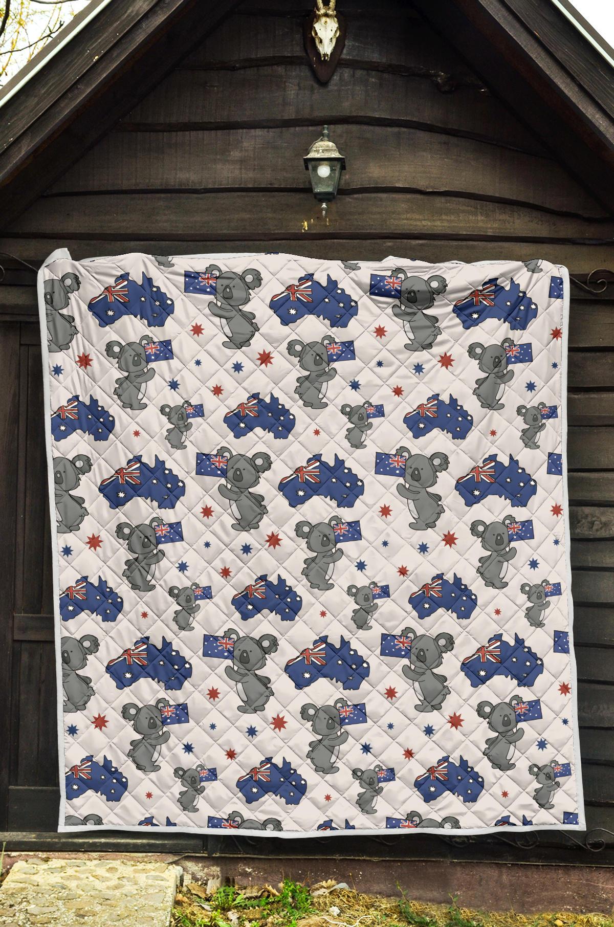 Koala Australia Day Themed Design Premium Quilt-JTAMIGO.COM