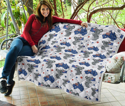 Koala Australia Day Themed Design Premium Quilt-JTAMIGO.COM