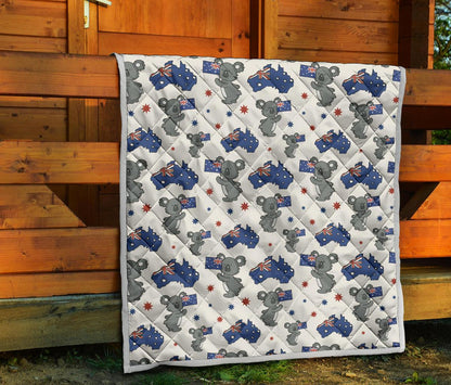 Koala Australia Day Themed Design Premium Quilt-JTAMIGO.COM