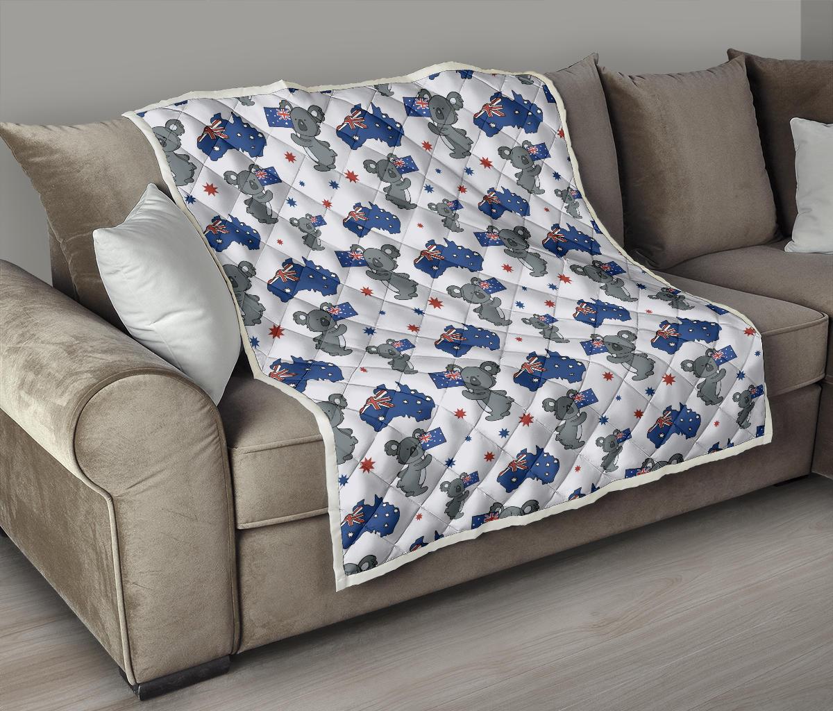 Koala Australia Day Themed Design Premium Quilt-JTAMIGO.COM