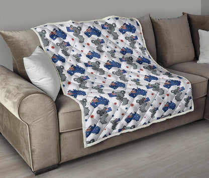 Koala Australia Day Themed Design Premium Quilt-JTAMIGO.COM