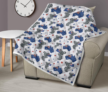 Koala Australia Day Themed Design Premium Quilt-JTAMIGO.COM