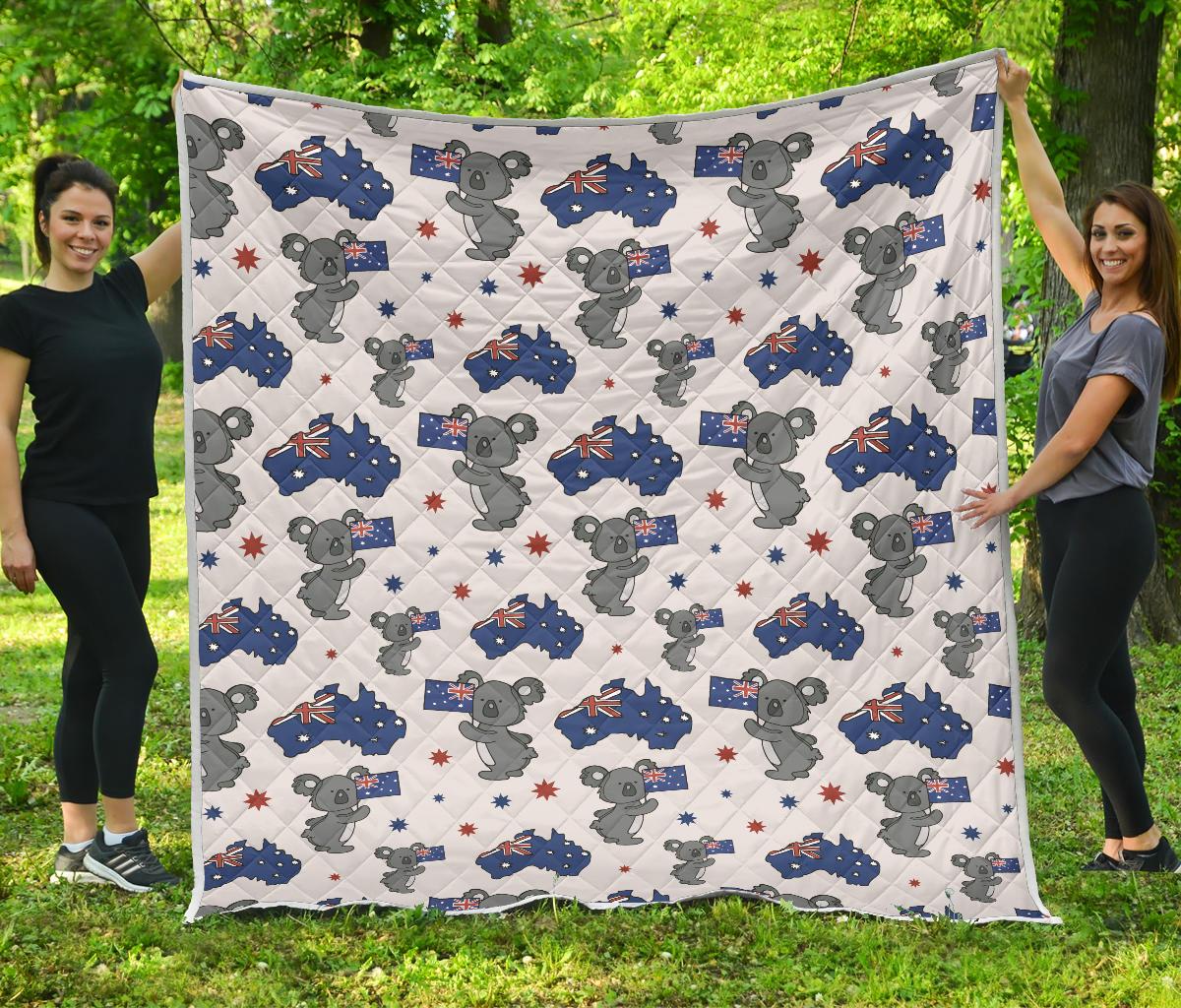 Koala Australia Day Themed Design Premium Quilt-JTAMIGO.COM