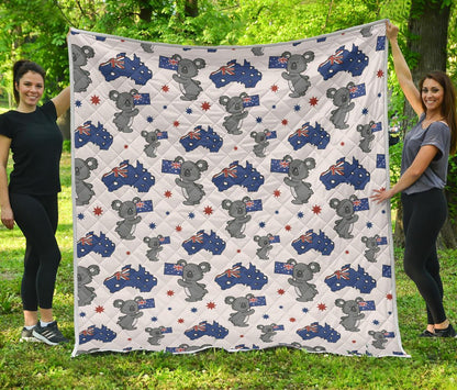 Koala Australia Day Themed Design Premium Quilt-JTAMIGO.COM