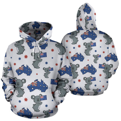 Koala Australia Day Themed Design Pullover Hoodie