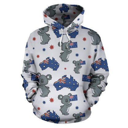 Koala Australia Day Themed Design Pullover Hoodie