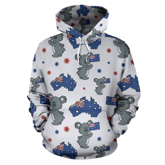 Koala Australia Day Themed Design Pullover Hoodie