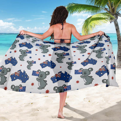 Koala Australia Day Themed Design Sarong Pareo Wrap