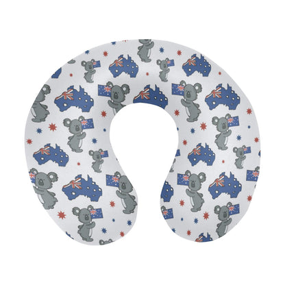Koala Australia Day Themed Design U-Shaped Travel Neck Pillow-JTAMIGO.COM