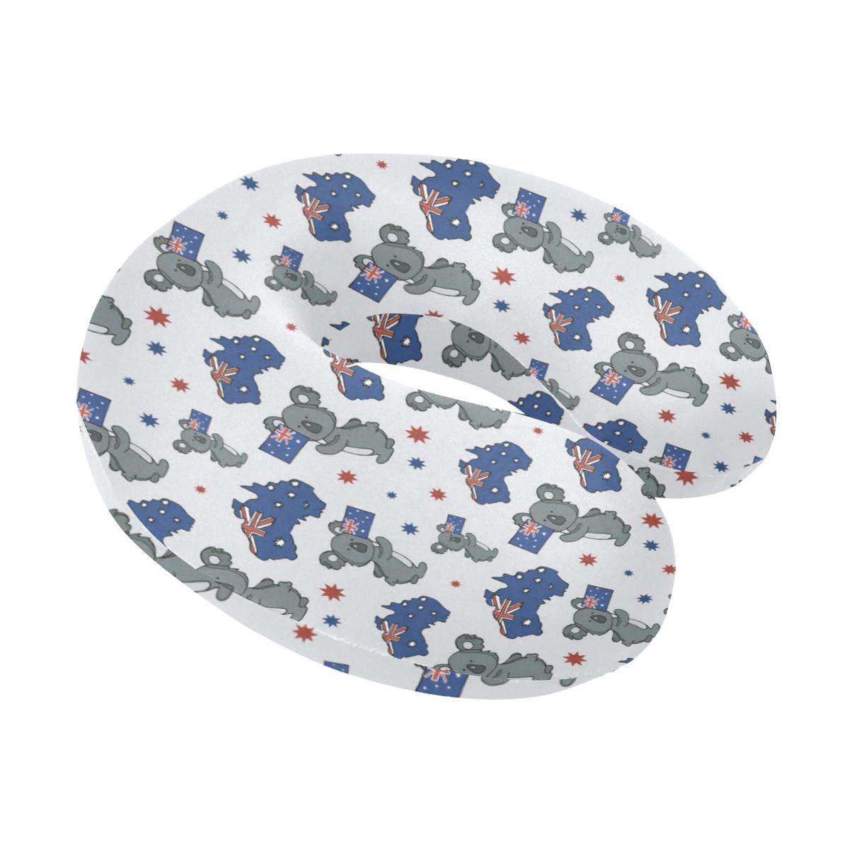 Koala Australia Day Themed Design U-Shaped Travel Neck Pillow-JTAMIGO.COM