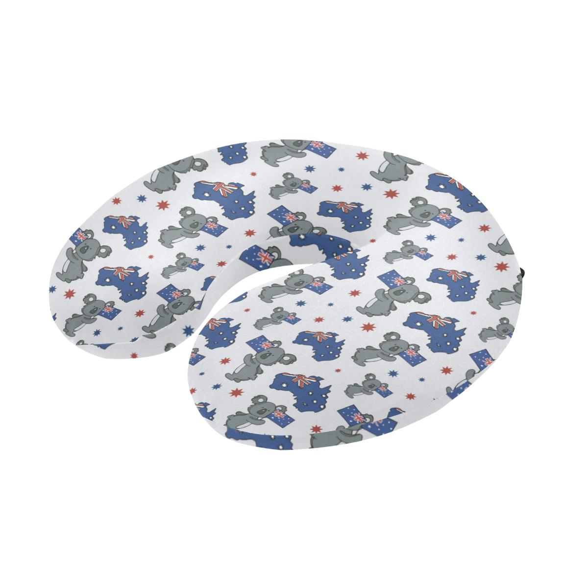 Koala Australia Day Themed Design U-Shaped Travel Neck Pillow-JTAMIGO.COM