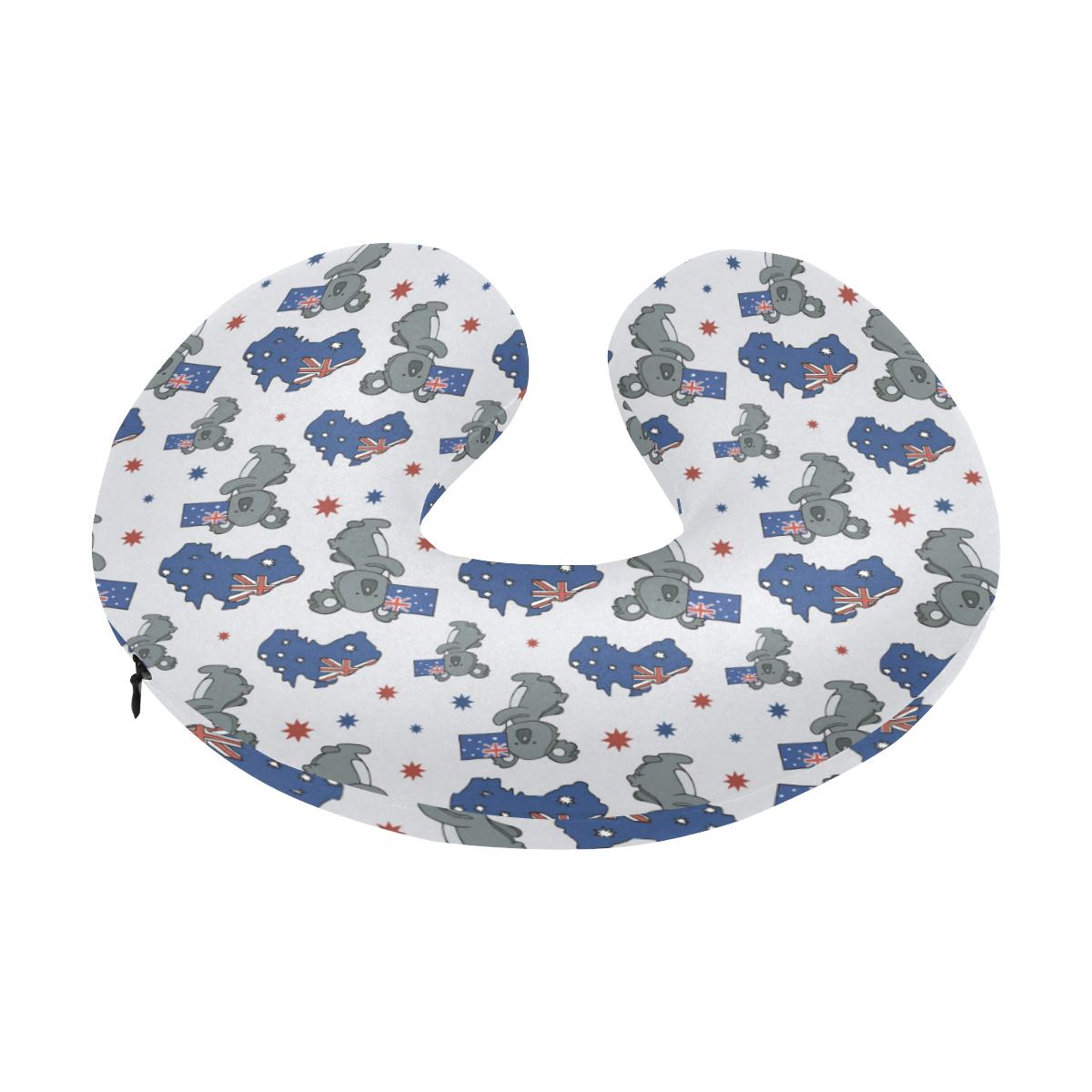 Koala Australia Day Themed Design U-Shaped Travel Neck Pillow-JTAMIGO.COM