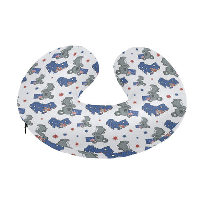 Koala Australia Day Themed Design U-Shaped Travel Neck Pillow-JTAMIGO.COM