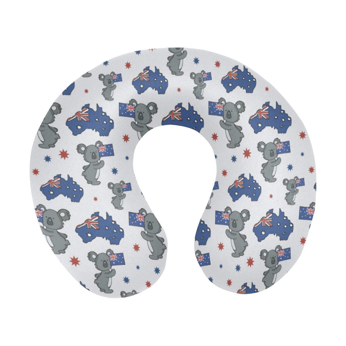 Koala Australia Day Themed Design U-Shaped Travel Neck Pillow-JTAMIGO.COM