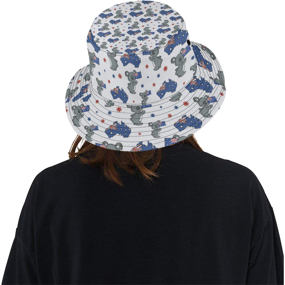 Koala Australia Day Themed Design Unisex Bucket Hat
