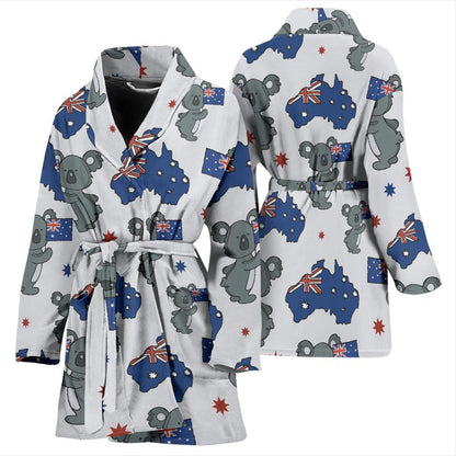Koala Australia Day Themed Design Women Bath Robe-JTAMIGO.COM