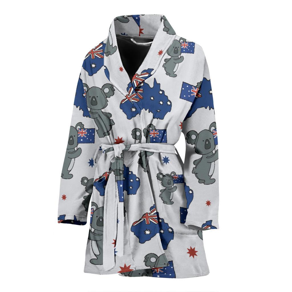 Koala Australia Day Themed Design Women Bath Robe-JTAMIGO.COM