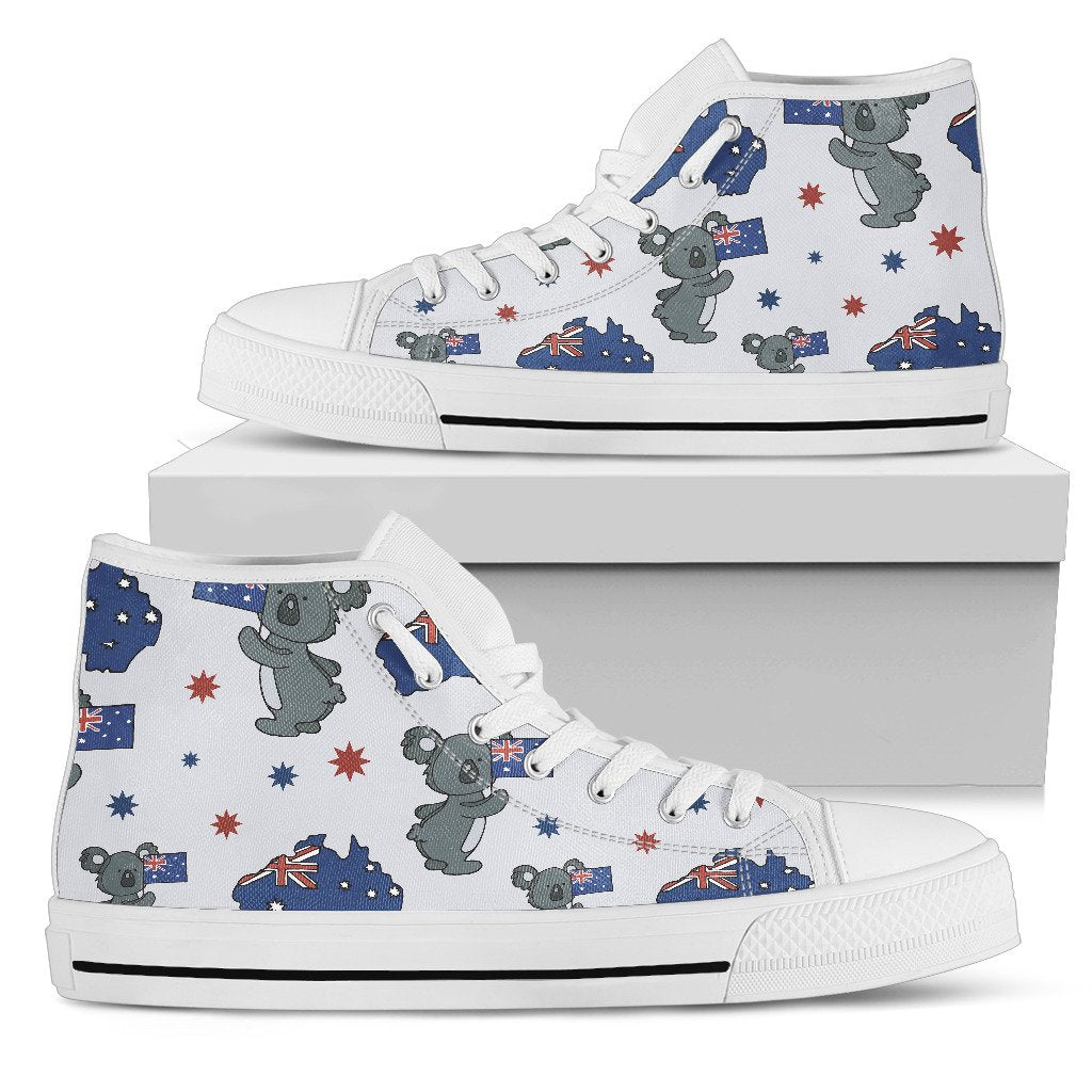 Koala Australia Day Themed Design Women High Top Shoes