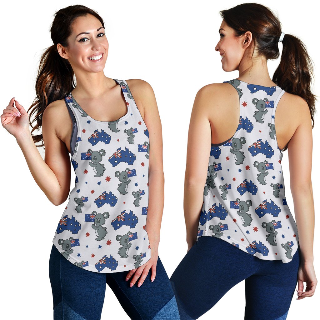 Koala Australia Day Themed Design Women Racerback Tank Top