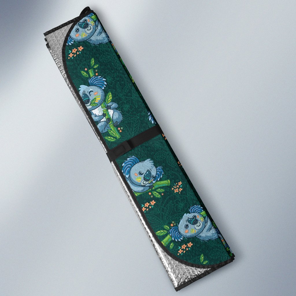 Koala Blue Design Print Car Sun Shade For Windshield