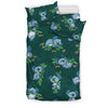 Koala Blue Design Print Duvet Cover Bedding Set