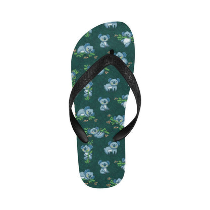 Koala Blue Design Print Flip Flops-JTAMIGO.COM