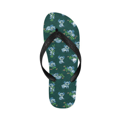 Koala Blue Design Print Flip Flops-JTAMIGO.COM