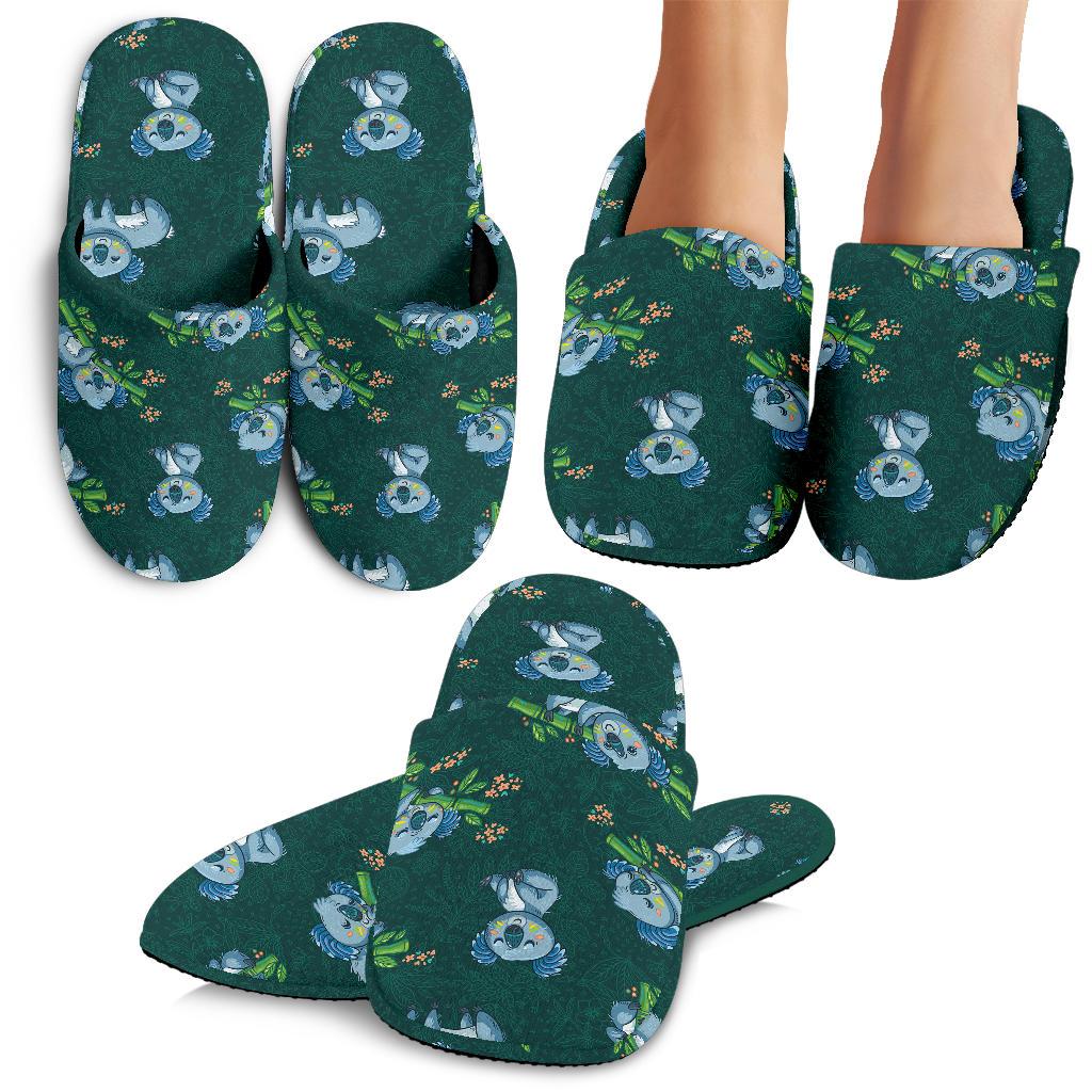 Koala Blue Design Print House Slippers