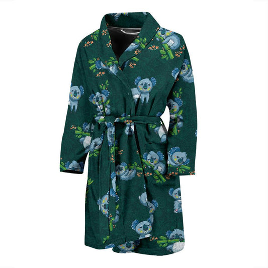 Koala Blue Design Print Men Bath Robe-JTAMIGO.COM