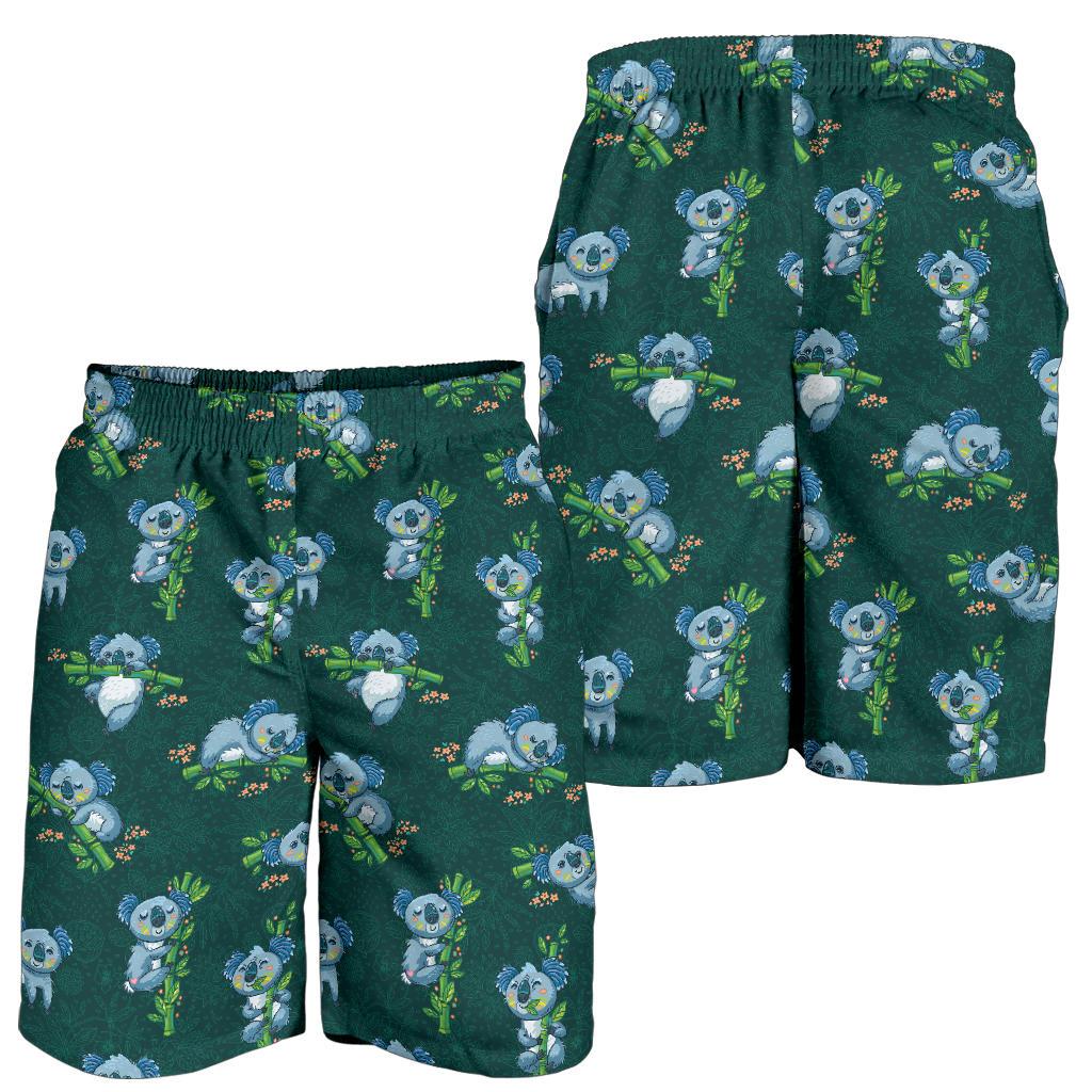 Koala Blue Design Print Mens Shorts-JTAMIGO.COM