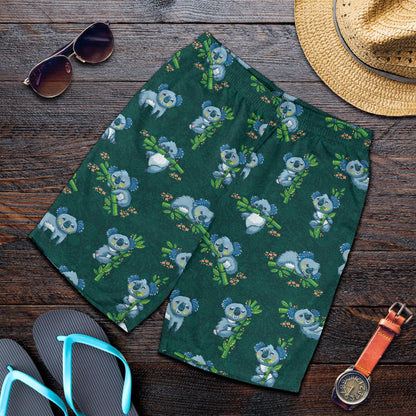 Koala Blue Design Print Mens Shorts-JTAMIGO.COM