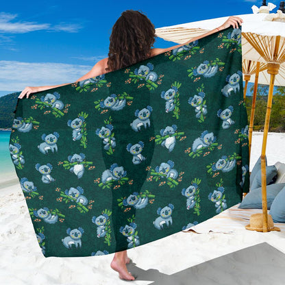 Koala Blue Design Print Sarong Pareo Wrap