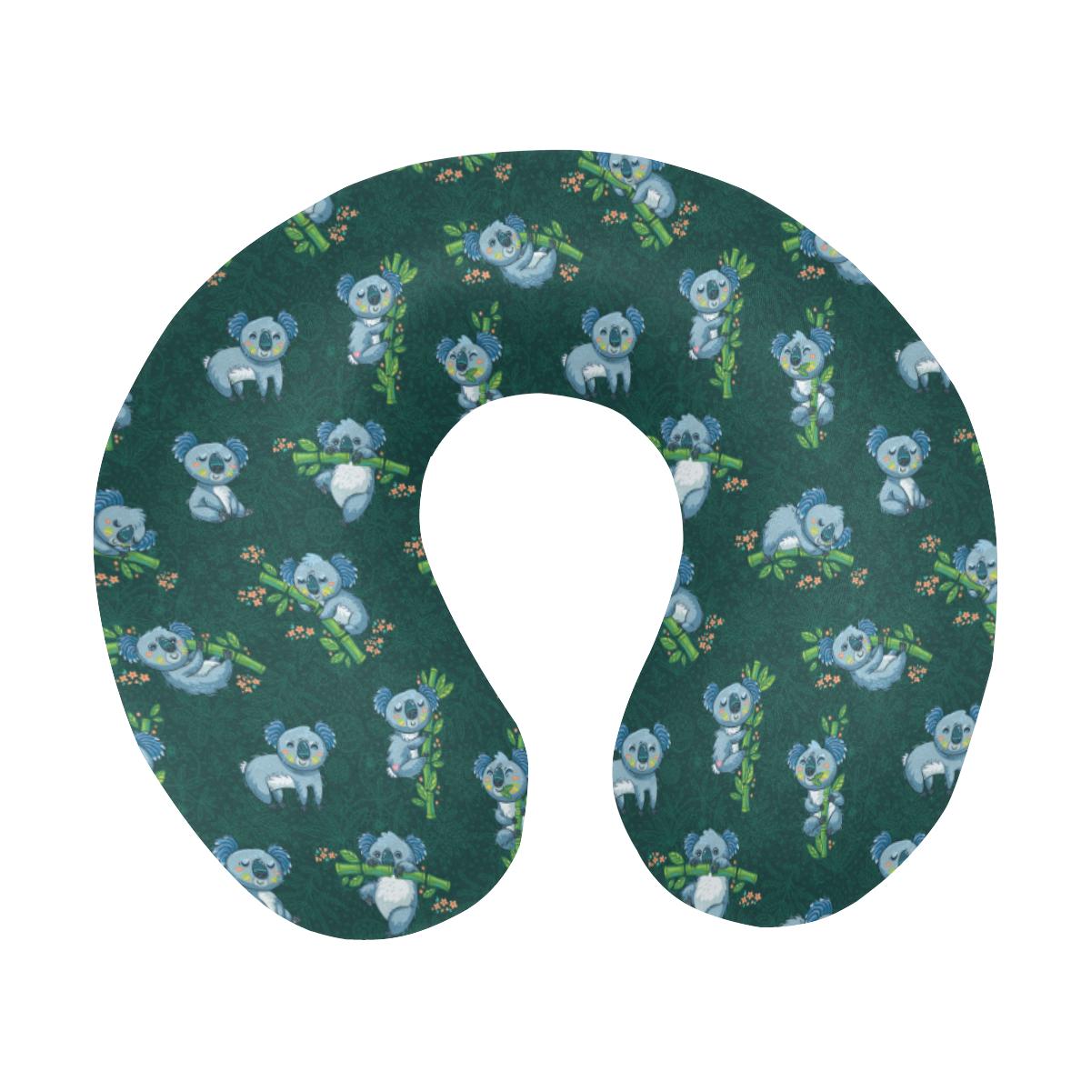 Koala Blue Design Print U-Shaped Travel Neck Pillow-JTAMIGO.COM