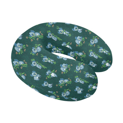 Koala Blue Design Print U-Shaped Travel Neck Pillow-JTAMIGO.COM