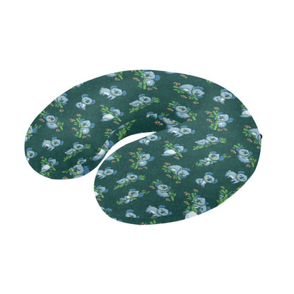 Koala Blue Design Print U-Shaped Travel Neck Pillow-JTAMIGO.COM
