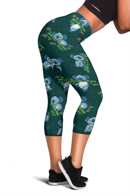 Koala Blue Design Print Women Capris