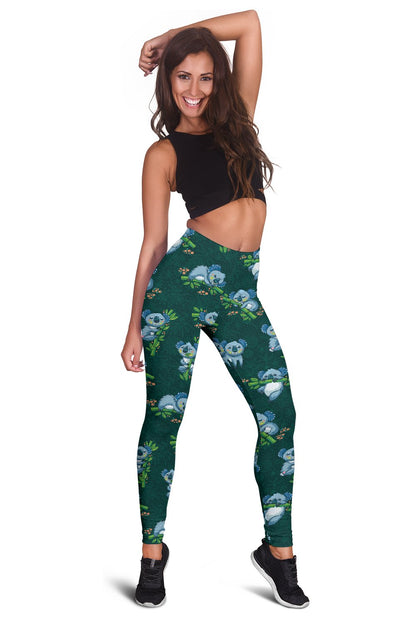 Koala Blue Design Print Women Leggings
