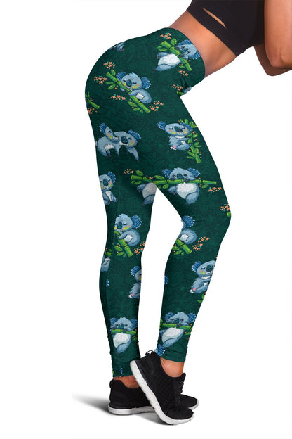 Koala Blue Design Print Women Leggings