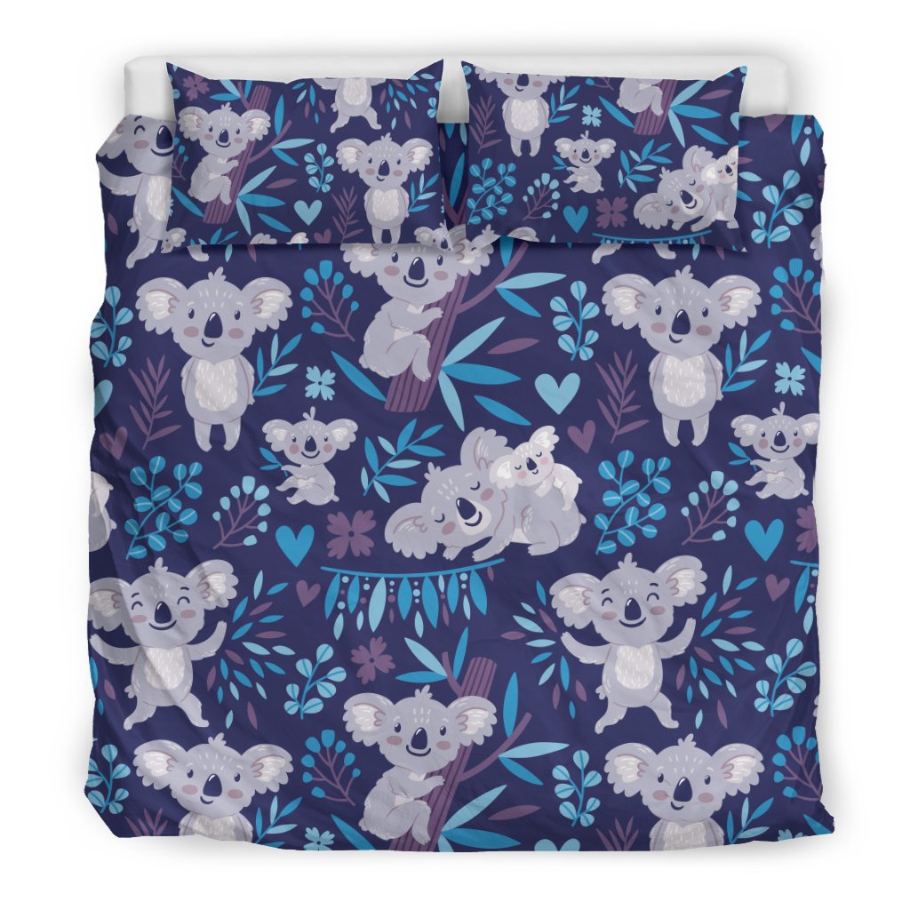 Koala Cute Themed Design Print Duvet Cover Bedding Set