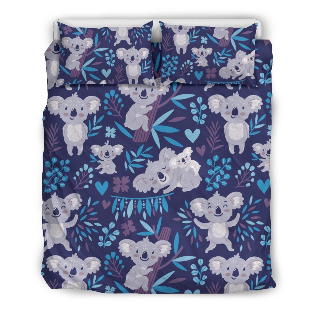 Koala Cute Themed Design Print Duvet Cover Bedding Set