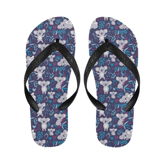 Koala Cute Themed Design Print Flip Flops-JTAMIGO.COM